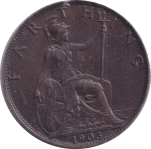 1903 FARTHING ( AUNC ) - Farthing - Cambridgeshire Coins