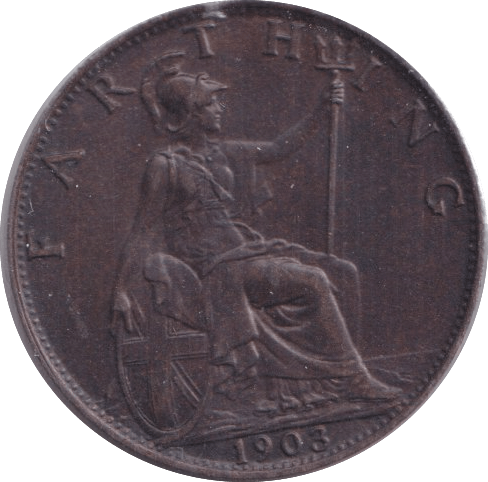 1903 FARTHING ( AUNC ) - Farthing - Cambridgeshire Coins