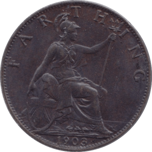 1903 FARTHING ( UNC ) - Farthing - Cambridgeshire Coins