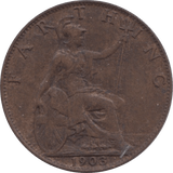 1903 FARTHING ( VF ) 1 - Farthing - Cambridgeshire Coins