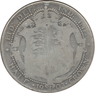 1903 HALFCROWN ( FAIR ) - Halfcrown - Cambridgeshire Coins