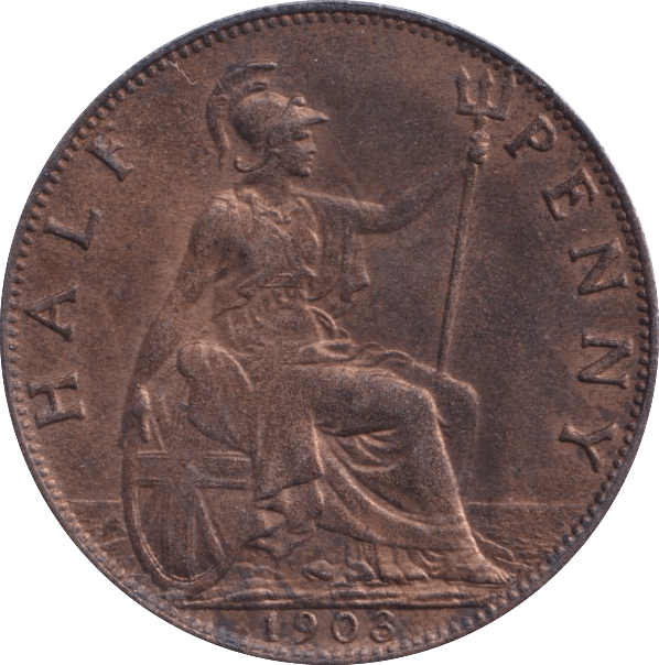 1903 HALFPENNY ( UNC ) - Halfpenny - Cambridgeshire Coins