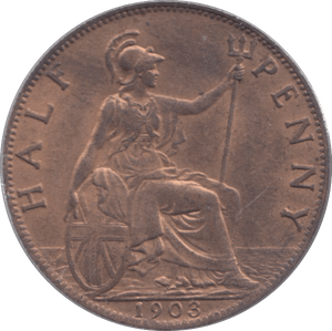 1903 HALFPENNY ( UNC ) - Halfpenny - Cambridgeshire Coins