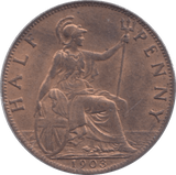 1903 HALFPENNY ( UNC ) - Halfpenny - Cambridgeshire Coins
