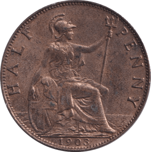 1903 HALFPENNY ( UNC ) - Halfpenny - Cambridgeshire Coins