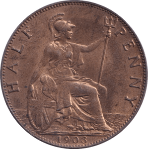 1903 HALFPENNY ( UNC ) - Halfpenny - Cambridgeshire Coins