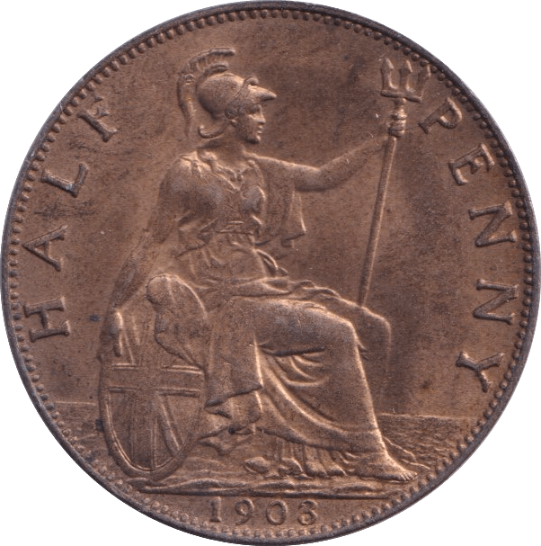 1903 HALFPENNY ( UNC ) - Halfpenny - Cambridgeshire Coins