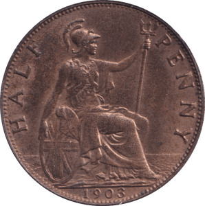 1903 HALFPENNY ( UNC) - Halfpenny - Cambridgeshire Coins