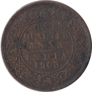 1903 INDIA 1/4 ANNA - WORLD COINS - Cambridgeshire Coins