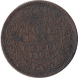 1903 INDIA 1/4 ANNA - WORLD COINS - Cambridgeshire Coins