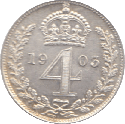 1903 MAUNDY FOURPENCE ( BU ) - Maundy Coins - Cambridgeshire Coins