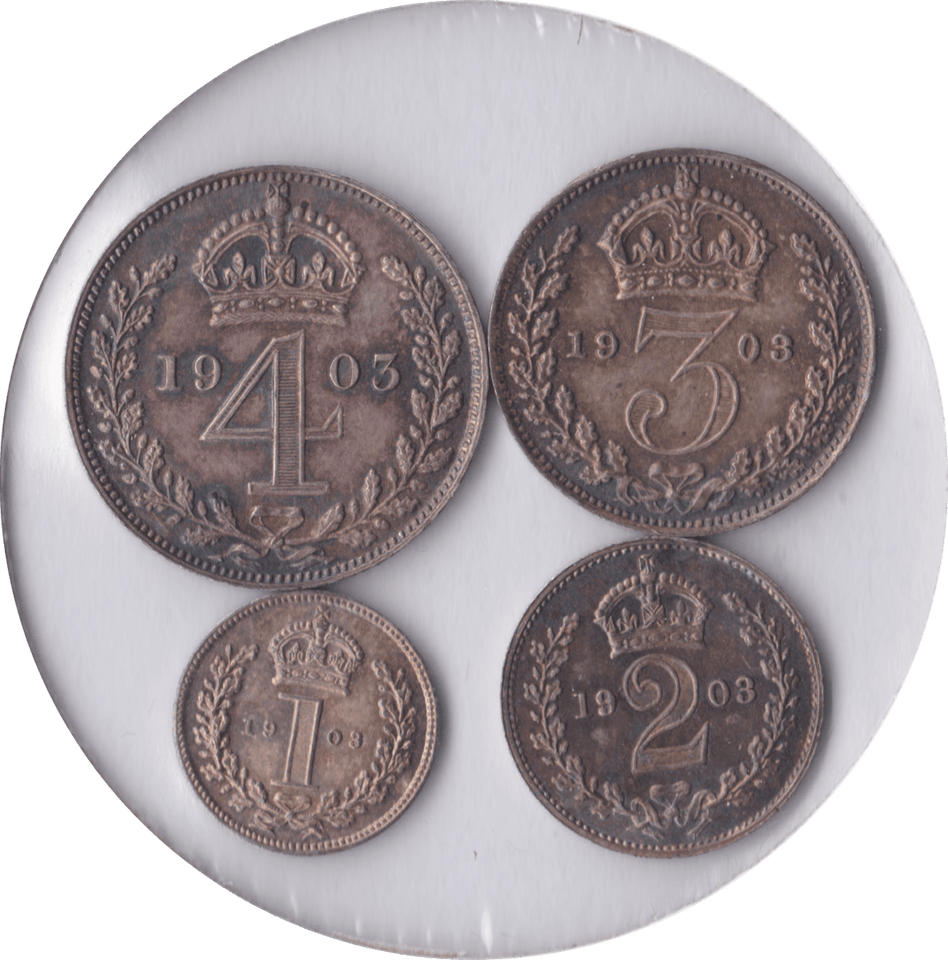 1903 MAUNDY SET EDWARD VII - Maundy Set - Cambridgeshire Coins