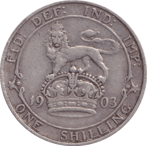 1903 SHILLING ( F ) 8 - Shilling - Cambridgeshire Coins