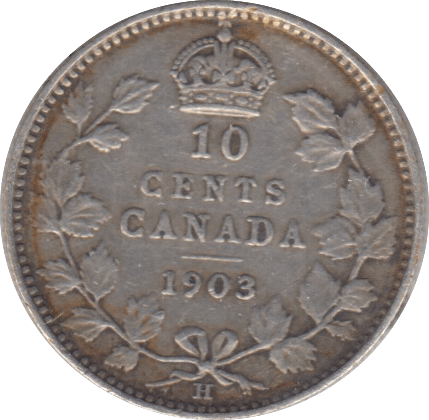 1903 SILVER 10 CENTS CANADA - WORLD SILVER COINS - Cambridgeshire Coins