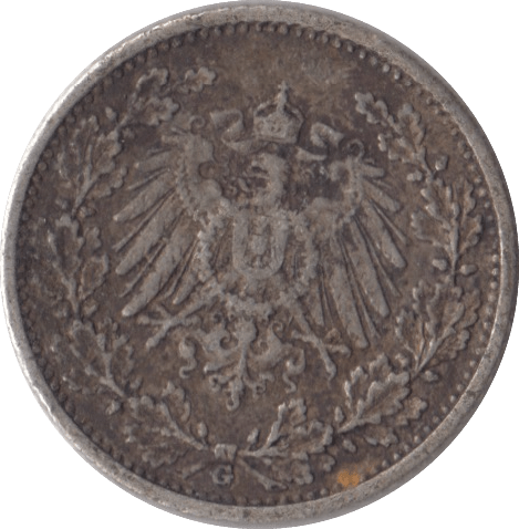 1903 SILVER 1/2 MARK GERMANY - SILVER WORLD COINS - Cambridgeshire Coins