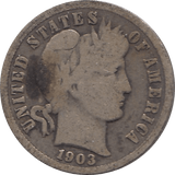 1903 SILVER DIME USA - SILVER WORLD COINS - Cambridgeshire Coins