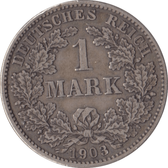 1903 SILVER ONE MARK GERMANY - SILVER WORLD COINS - Cambridgeshire Coins