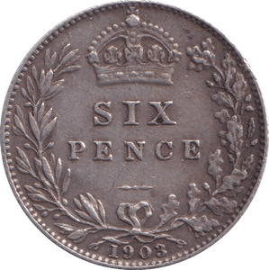 1903 SIXPENCE ( GVF ) - Sixpence - Cambridgeshire Coins