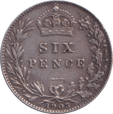 1903 SIXPENCE ( GVF ) - Sixpence - Cambridgeshire Coins
