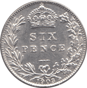 1903 SIXPENCE ( UNC ) 2 - Sixpence - Cambridgeshire Coins