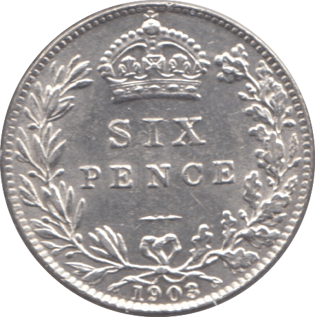 1903 SIXPENCE ( UNC ) 2 - Sixpence - Cambridgeshire Coins