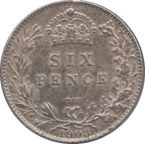 1903 SIXPENCE ( UNC ) - Sixpence - Cambridgeshire Coins