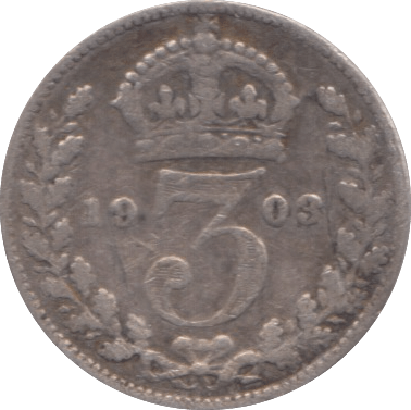 1903 THREEPENCE ( F ) 3 - Threepence - Cambridgeshire Coins