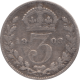 1903 THREEPENCE ( F ) 3 - Threepence - Cambridgeshire Coins