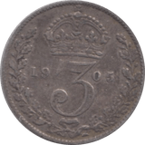 1903 THREEPENCE ( FINE ) - Threepence - Cambridgeshire Coins