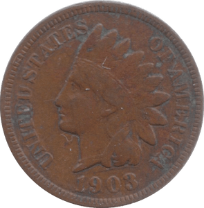 1903 USA ONE CENT - WORLD COINS - Cambridgeshire Coins
