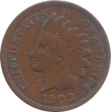 1903 USA ONE CENT - WORLD COINS - Cambridgeshire Coins