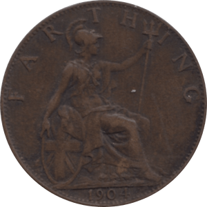 1904 FARTHING 2 ( GVF ) 45 - Farthing - Cambridgeshire Coins