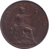 1904 FARTHING ( UNC ) - Farthing - Cambridgeshire Coins