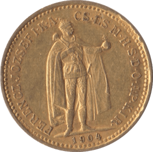 1904 GOLD 10 KORONA HUNGARY - Gold World Coins - Cambridgeshire Coins