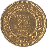1904 GOLD 20 FRANCS TUNISIA - Gold World Coins - Cambridgeshire Coins