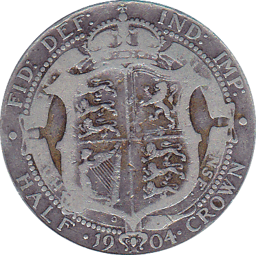 1904 HALFCROWN ( FAIR ) - Halfcrown - Cambridgeshire Coins