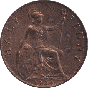 1904 HALFPENNY ( UNC ) - Halfpenny - Cambridgeshire Coins