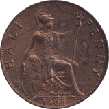 1904 HALFPENNY ( UNC ) - Halfpenny - Cambridgeshire Coins