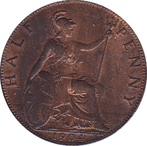1904 HALFPENNY ( UNC ) - Halfpenny - Cambridgeshire Coins