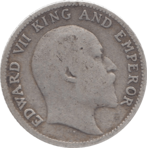 1904 INDIA SILVER 1/4 RUPEE - WORLD COINS - Cambridgeshire Coins
