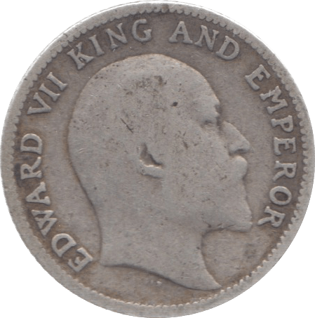 1904 INDIA SILVER 1/4 RUPEE - WORLD COINS - Cambridgeshire Coins