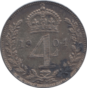 1904 MAUNDY FOURPENCE ( AUNC ) 4 - Maundy Coins - Cambridgeshire Coins
