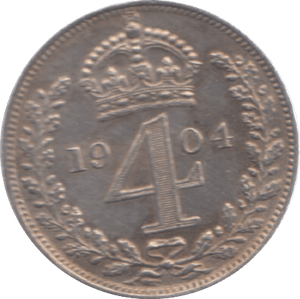 1904 MAUNDY FOURPENCE ( AUNC ) - Maundy Coins - Cambridgeshire Coins