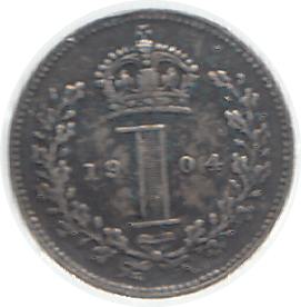 1904 MAUNDY ONE PENNY ( EF ) 2 - Maundy Coins - Cambridgeshire Coins