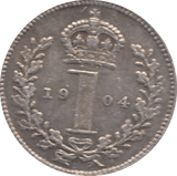 1904 MAUNDY ONE PENNY ( GVF ) - Maundy Coins - Cambridgeshire Coins
