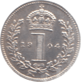 1904 MAUNDY ONE PENNY ( UNC ) - Maundy Coins - Cambridgeshire Coins