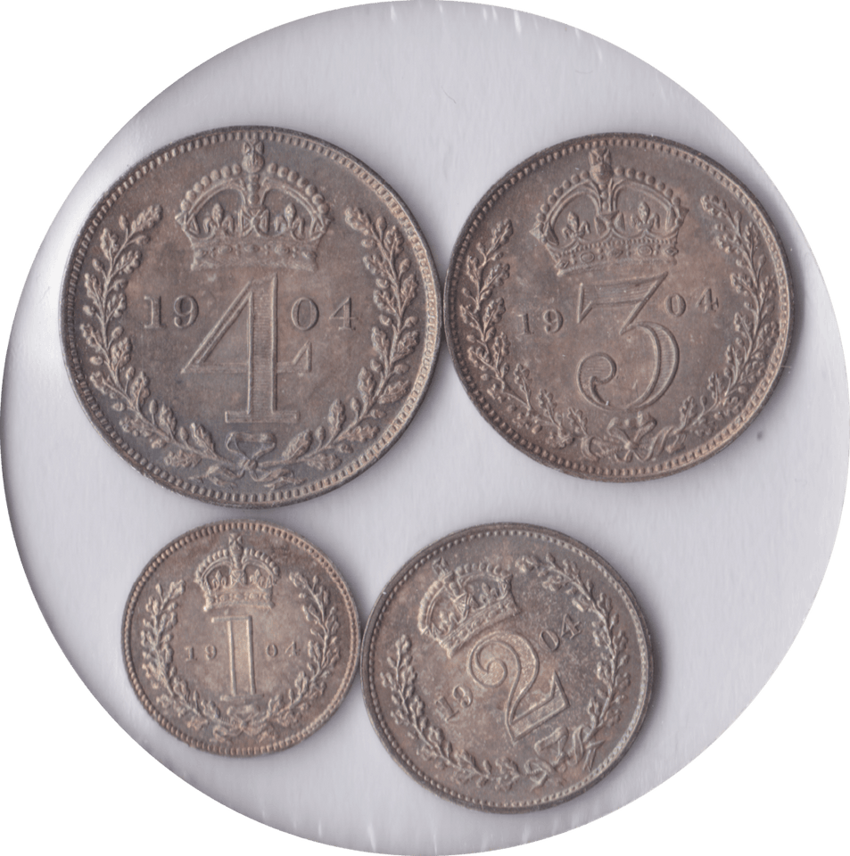 1904 MAUNDY SET EDWARD VII - Maundy Set - Cambridgeshire Coins