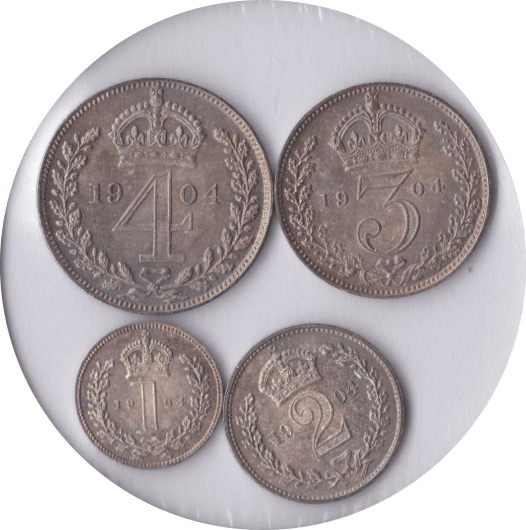 1904 MAUNDY SET EDWARD VII - Maundy Set - Cambridgeshire Coins