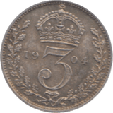 1904 MAUNDY THREEPENCE ( AUNC ) 23 - Maundy Coins - Cambridgeshire Coins