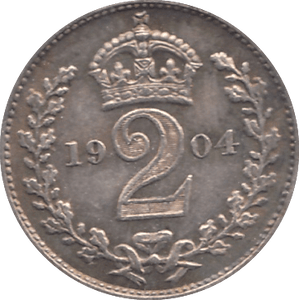 1904 MAUNDY TWOPENCE ( EF ) - Maundy Coins - Cambridgeshire Coins